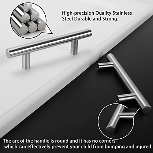 30 Pack homdiy 3 Inch Brushed Nickel Pulls Modern Handles Brushed Nickel