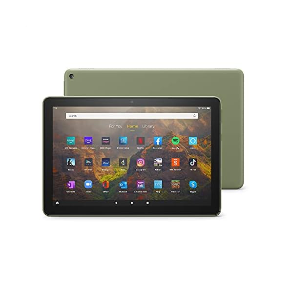 Fire HD 10 tablet | 10.1", 1080p Full HD, 32 GB, Olive - with Ads