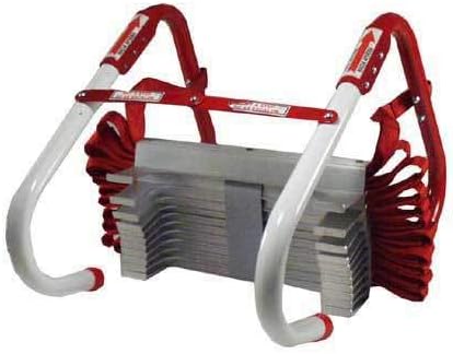 Zhgzhzwlf Emergency Fire Escape Ladder, Portable Ladder with Anti-Slip Rungs and Wide Steps V Center Support, Easy to Deploy and Easy to Store,5M