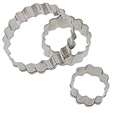 AGPtek 3 Piece Metal Cookie Carnation Cutters Set