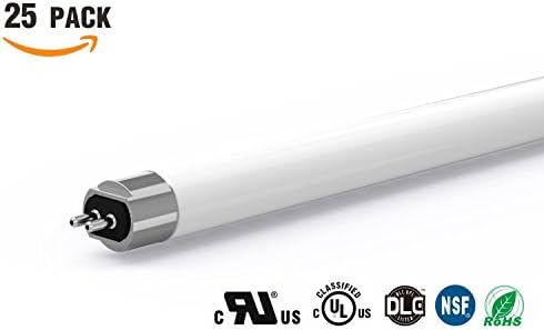 25-Pack T5 4ft Ballast Compatible Lights Talk Super Light, 27W(54W or Higher Equivalent), 3500lm, 4000K(Cool White), Work With Electronic Ballast, Frosted, Glass, UL-Listed &amp; DLC-Listed (25, 4000K)