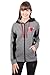 Ultra Game NBA Women's Standard Full Zip Hoodie Sweatshirt Dime Jacket, Charcoal, Medium