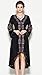 R.Vivimos® Women Cotton Embroidery Loose High Low Long Dresses XX-Large Black