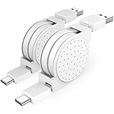 Retractable USB Type C Cable (2 pack, 3.3ft/1m) Fireor USB C to USB Male A Data Sync &amp; Fast Charging Cable for Samsung Note 8, Galaxy S8 Plus, LG G5 G6 V30 V20, Google Pixel, MacBook Pro 2016