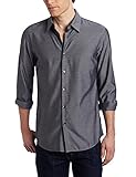 Calvin Klein Men's Solid Slim-Fit Signiture Button-Front Shirt