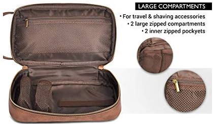 Leather Toiletry Bag For Men. Our Dopp Kit Comes With 2 Silicone Travel Bottles And Is A Perfect Gift And Travel Accessory For Men 8 Leather Toiletry Bag For Men. Our Dopp Kit Comes With 2 Silicone Travel Bottles And Is A Perfect Gift And Travel Accessory For Men