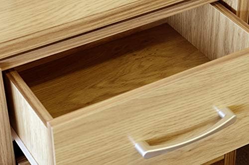Seconique Charles 2 Drawer Bedside in Oak Effect Veneer, Oak Effect Veneer With Walnut Trim, W 440mm x D 400mm x H 480mm - Image 3