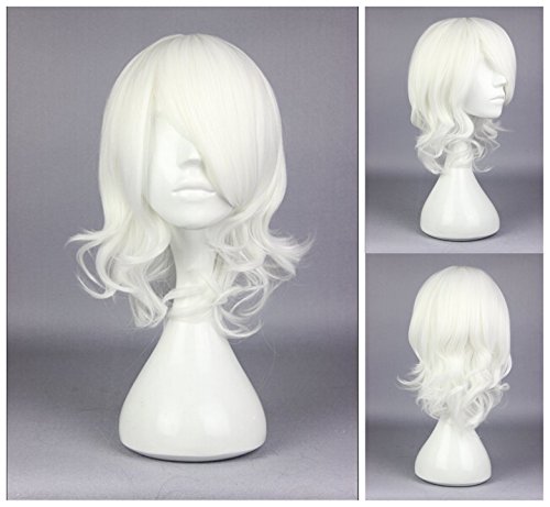 Kadiya anime white short girls cosplay wigs synthetic h…