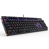 ET Robot RGB Mechanical Gaming Keyboard 16.8 Million Color LED Backlit and Exclusive Side Light with MX Blue Switches USB Wired Aluminum Chassis