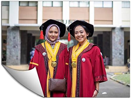  Customized Small Wall Mural with Your Collage Graduation Photos, Removable Self-Adhesive Wallpaper for Living Room Bedroom - 24x32 inches