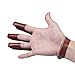 edealing Archery Gloves 3 Finger Handmade Leather Guard Shooting Finger Protector for Compound Bow (Brown)