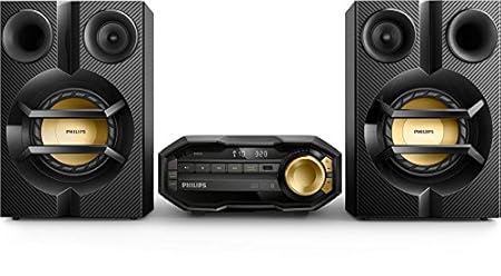 Philips FX10 HiFi Minisystem mit Bluetooth NFC (720 Watt, MAX Sound, LED Beleuchtung, USB, CD-MP3) (2 (Stereo)) schwarz