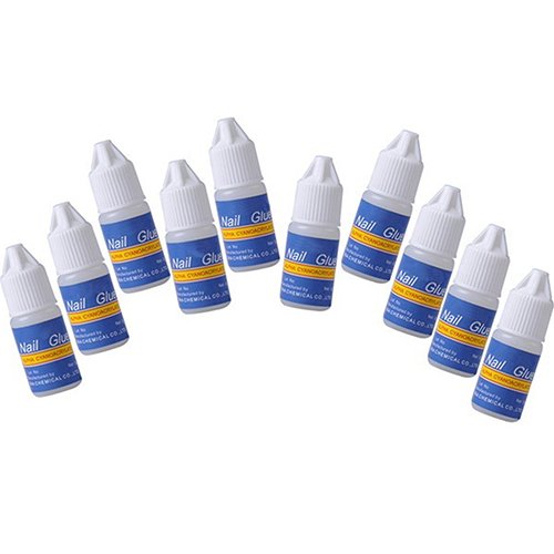 Buyanputra 10pcs Nails Decoration Tools Nail Glue Use for Rhinestones Nail Stickers False Tips,3g - Thumbnail 3