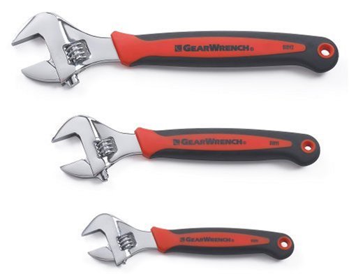 Gearwrench 81990 3 piece adjustable wrench set (6-inch,…