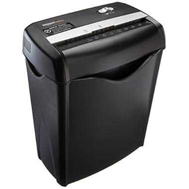 Amazon Basics 6-Sheet Cross-Cut Paper, Credit Card Home Office Shredder