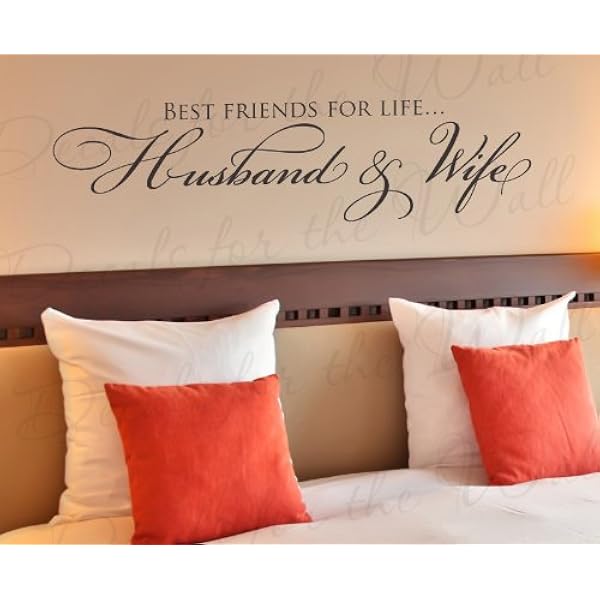 Husband and wife relationship in bedroom