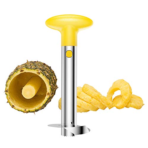 Pineapple Peeler, [Upgraded] SameTech Stainless Steel Pineapple Core Remover Slicer Tool for Home & Kitchen with Sharp Blade for Diced Fruit Rings