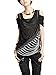 LATUD Women's Gothic Short Sleeves Cut Out Shoulder Ripped Mesh Sexy Shirt, Black, One Size