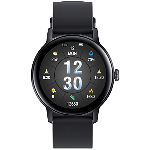 Tinwoo Smart Watch(40mm),Fitness Tracker for Men Women,Supports Qi Wireless Charging,Customizable Watch Faces,5ATM Waterproof Activity Tracker with Heart Rate,Blood Oxygen,Compatible iPhone Android