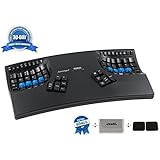 Kinesis KB600 Advantage2 USB Contoured Keyboard (Black) with SmartSet Programming Technology for PC and MAC Plus Advantage Palm Pads And Jestik Microfiber - VALUE BUNDLE