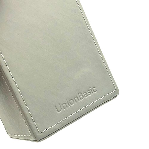 UnionBasic PU Leather Square Pens Pencils Cup Holder Desk Stationery Organizer (Grey)