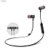 TryAce® Sports Music Stereo Wireless Bluetooth V4.1 Headset Headphone Earbuds Earphone with Mic Hands-Free for Running with Microphone for iPhone, Android(TKA-09-Black)