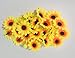MXXGMYJ 100Pcs Artificial Flowers Wholesale Fake Flowers Heads Gerbera Daisy Silk Flower Heads Sunflowers Sun Flower Heads for Wedding Party Flowers Decorations Home D¨¦cor Sun