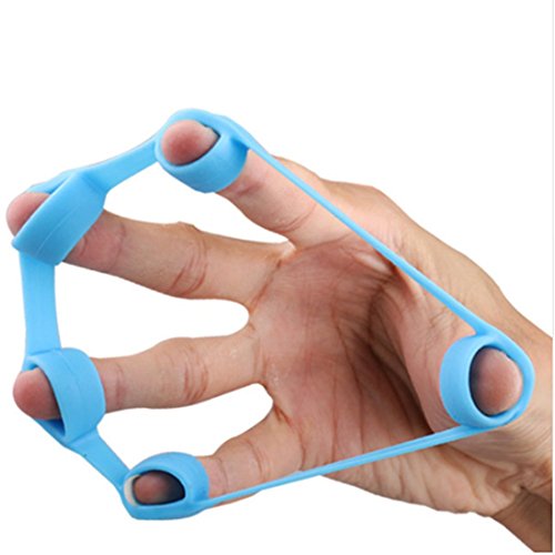 Solvang 3PCS Exerciser Finger Grip Strengthener Strength Trainer Gripper Finger Exerciser and Exercise Ring, Injury Rehabilitation and Stress Relief 3 Levels of Resistance