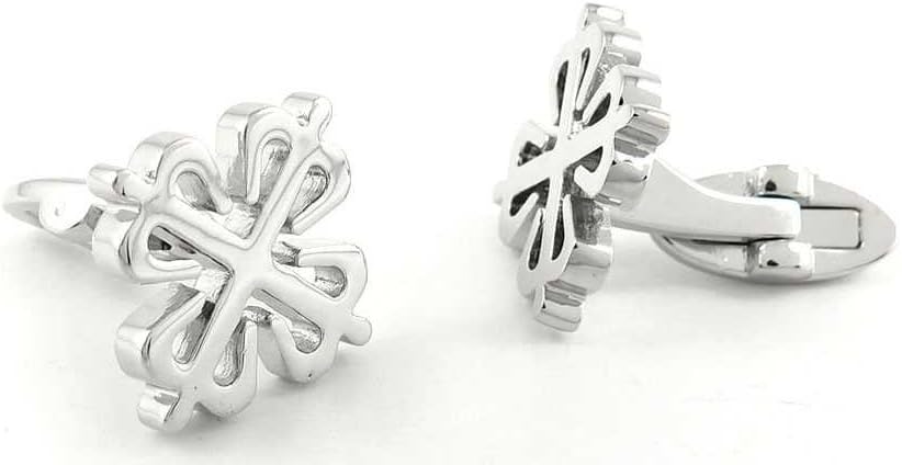 1 Pair Men's Cufflinks ID980035 Silver Plum Flower Cuff Links Cadeaux Mariage Partie Chemise Tissu Shirt Party Bouton Classique