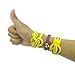 O'Hill 48 Pack Mixed Emoji Wristband Bracelets for Birthday Party Supplies Favors Prize Rewards