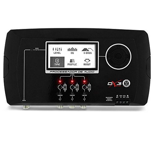 Processador de Áudio Digital JFA DX3 3 Vias Estéreo Dinâmico e Equalizador Saida Para Bluetooth