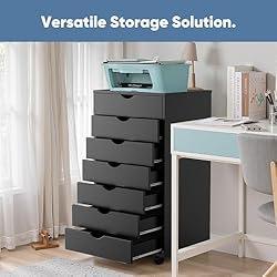OLIXIS 7 Drawer Mobile File Cabinet Under Desk