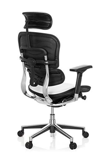 hjh-OFFICE-652231-Sedia-da-ScrivaniaSedia-Presidenziale-ERGOHUMAN-Pelle-Bianco