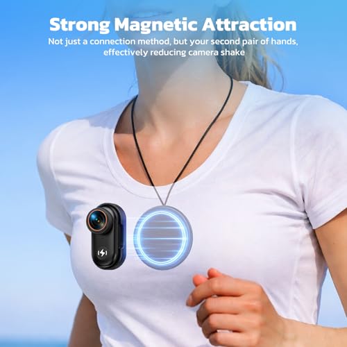 4K POV Camera Thumb Size Body Camera, WiFi Mini Action Camera with 64GB Card, Magnetic Mount Wearable Vlogging Cameras for TikTok YouTube Travel