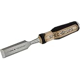 Spec Ops Tools Wood Chisel for Carpentry &amp; Woodworking, Beveled Edge High-Carbon Steel Blade, Full Tang Shock-Absorbing Grip, 1" Blade