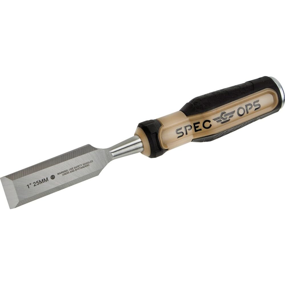Spec Ops Tools Wood Chisel, 1/2" Blade, High-Carbon Steel Blade,...