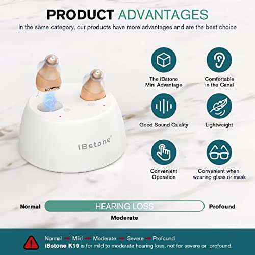 iBstone Rechargeable Hearing Aids, Mini CompletelyinCanal Hearing
