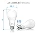 Hyperikon LED Light Bulb A21, 16W (100W Equivalent), CRI92, 1640 Lumens, 4000K (Daylight Glow), Medium Screw Base (E26), Energy Star Certified, UL-Listed, Dimmable (4 Pack)