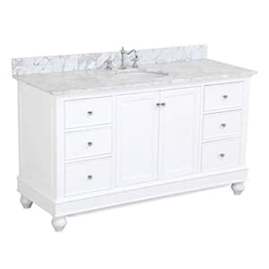 Bella de 60 pulgadas solo fregadero armario de baño con tocador