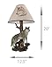 Zeckos `Denizen of Twilight` Gray Wolf Table Lamp