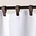 mDesign Modern Textured Plastic Bathroom Shower Curtain Liner Hook Rings, Easy Glide, Clips Over The Shower Rod, Snaps Securely - 12 Pack - Bronze/Sand Brown