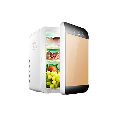 Click Here to See More Images STAZSX Mini small refrigerator small car refrigerator single door car refrigerator car cooling/heater, black gold 20L-33X28.5X41cm