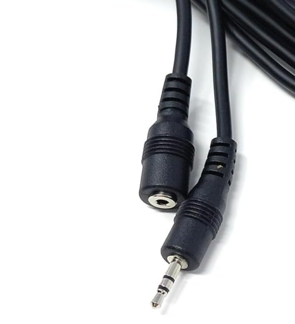 DRUT 2m 2.5mm Stereo Jack Plug to 2.5mm Socket Extension Male to Female Audio Lead Cable Nickel Connectors (6.5ft)