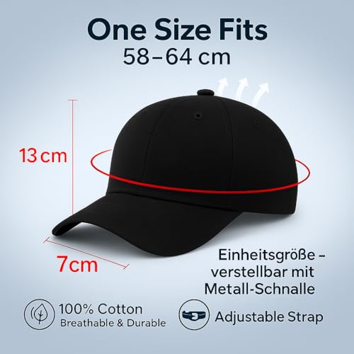 4sold Baseball Cap Unisex Cotton Baseball Caps Pure Colour Baseboard Baseball Cap