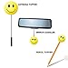 Tenna Tops Happy Smiley Face Car Antenna Topper/Auto Dashboard Accessory (Fits Fat Stubby Style Antenna) (Yellow)