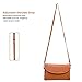 befen Full Grain Leather Wristlet Clutch Crossbody Phone Wallet, Mini Cross Body Purse with Shoulder Strap/Wrist Strap/Card Slots - Cognac Brown