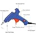 PYRUS Hot Glue Gun 20W Flexible Trigger for DIY Small Craft Projects, Package and Quick Repairs at Home(Free 10 pcs Melt Glue Sticks)