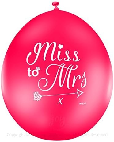 Miss to Mrs by Joy Celebrations Quality Hen Party Balloons - Sophisticated Classy Hen Do or Wedding Day Bride to Be Celebrations (19481070) by Miss To Mrs