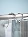Wimaha Rustproof Shower Curtain Rings Hooks, Stainless Steel Heavy Duty Roller Double Glide Decorative Hooks for Bathroom Rods Curtains Liners, Polished Chrome, Set of 12
