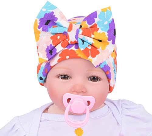 NORAME Toddler Infant Kinds Baby Girls Boys Crochet Knit Hat Winter Warm Floral Bow Beanie Cap (Color 4)
